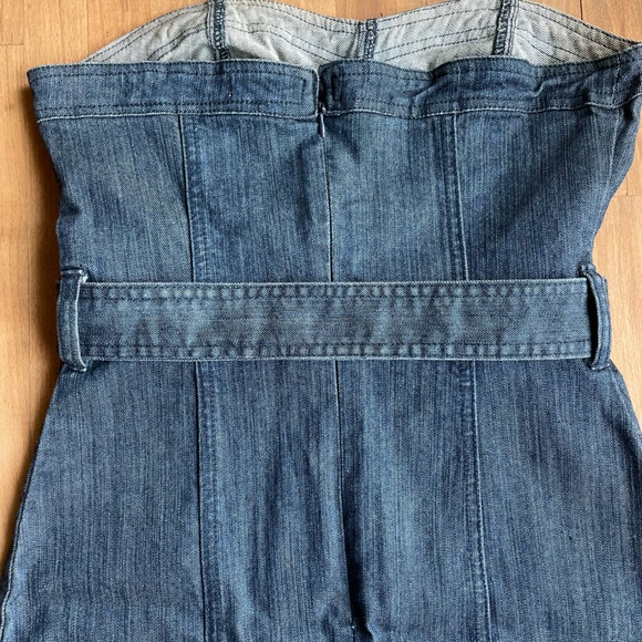 Vintage Forever 21 Belted Pencil Denim Dress, Size Small - Picture 11 of 11
